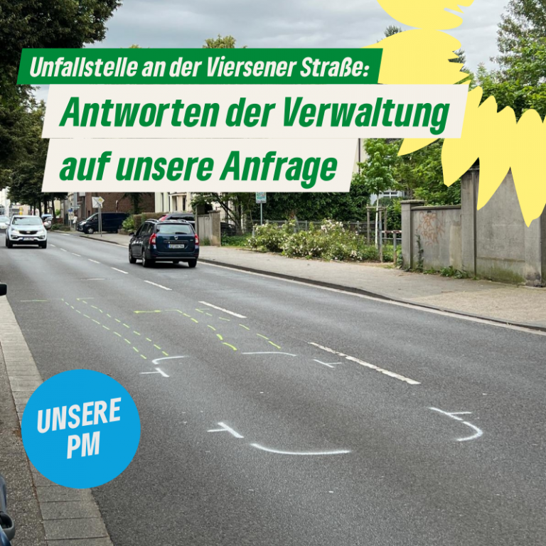 14.08.2024 Pressemitteilung: „Unfallstelle an der Viersener Straße: Verwaltung beantwortet Anfrage der GRÜNEN“